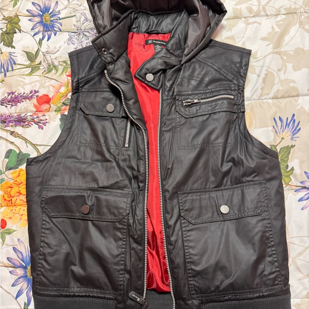 Inc vest with hoodie
